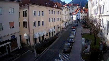 Słowenia - Idrija, Widok na ulicę Prelovčeva ulica