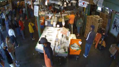 Seattle, Waszyngton, USA - Widok na targ rybny