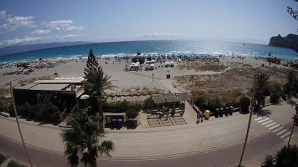 Cagliari, Sardynia, Włochy - Widok na plażę - Poet