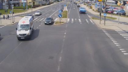 Lubin - Widok na skrzyżowanie ulicy Kamiennej z ul