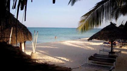 Tanzania - Zanzibar, Widok na plażę z restauracji 