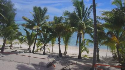 Wyspy Cooka - Aitutaki, Arutanga, Widok na plażę z