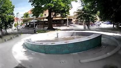 Słowenia - Žalec, Widok na fontannę piwną - Green 