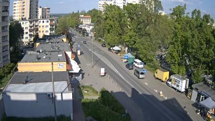 Mysłowice - Widok na skrzyżowanie ulic - Mikołowsk