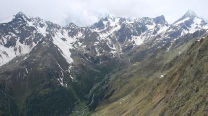Austria - Tyrol, Widok z Feldkopf na szczyty Glödi
