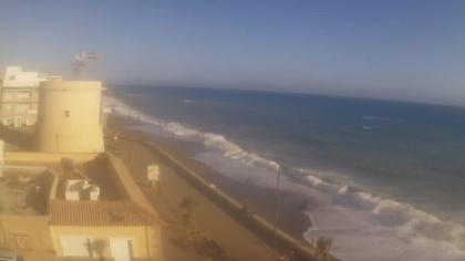 Almería, Andaluzja, Hiszpania - Widok na plażę ora