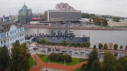 Sankt Petersburg, Rosja - Widok na krążownik - Aur