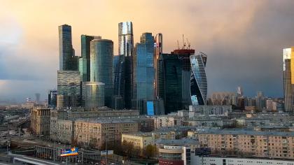 Moskwa, Rosja - Widok na miasto w kierunku Moskiew
