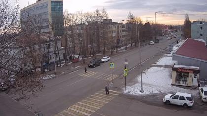 Jelizowo, Kraj Kamczacki, Rosja - Widok na ulicę -