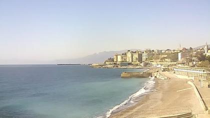 Genua, Liguria, Włochy - Widok na plażę przy Lido 