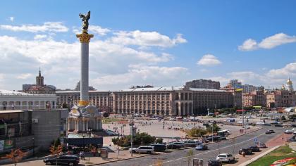 Kijów - Plac Niepodległości (Majdan), Lwów, Charkó