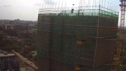 Upper Hill, Nairobi, Kenia - Widok na budowę wieżo