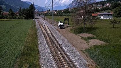 Gryzonia, Szwajcaria - Widok na linię kolejową - R