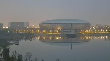 Chengdu, Syczuan, Chiny - Widok na Jezioro Dong
