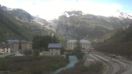Gletsch, Kanton Valais, Szwajcaria - Widok na stac