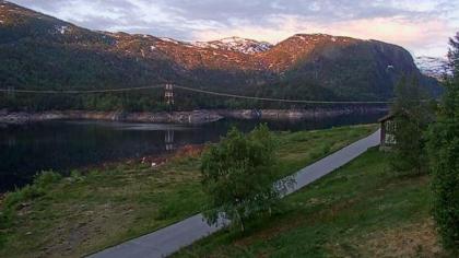 Bykle, Agder, Norwegia - Widok na Jezioro Bossvatn