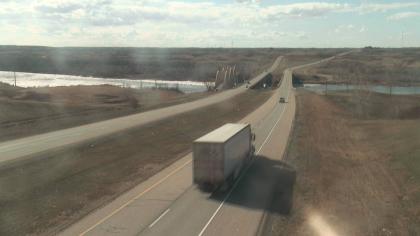 Borden, Saskatchewan, Kanada - Widok na autostradę