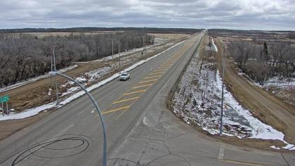 Burgis, Saskatchewan, Kanada - Widok na autostradę