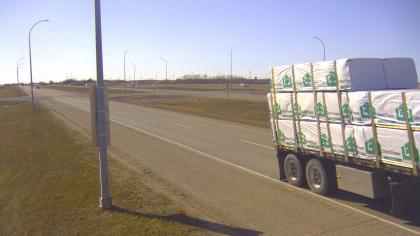 Maidstone, Saskatchewan, Kanada - Widok na autostr
